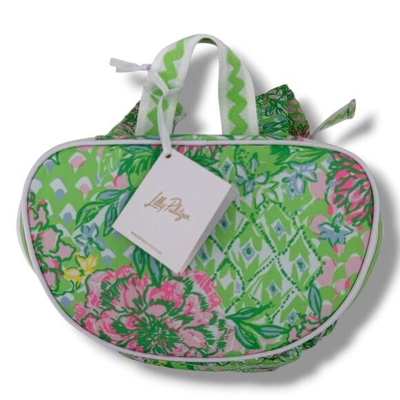 Lilly Pulitzer Backpack Cooler Lime Feeling Good Floral Print Insulated Tote - Picture 9 of 12